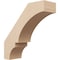 Ekena Millwork 5-inch W x 16-inch D x 16-inch H Balboa Rough Cedar Woodgrain TimberThane Knee Brace, Primed BRCUR05X16X16BOARCPR - alternate 1